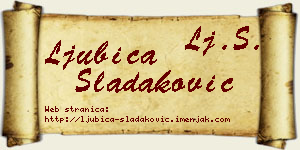 Ljubica Sladaković vizit kartica